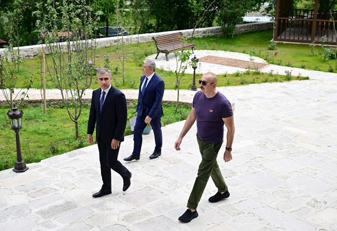 Prezident “Yasəmən” hotelinin yeni korpusları ilə tanış olub — FOTOLAR