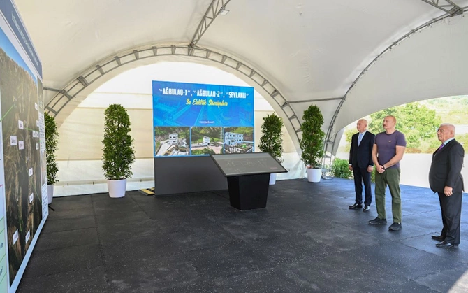 Laçında Hoçaz çayının üzərində yerləşən su elektrik stansiyalarının açılışı olub — FOTOLAR Laçında Hoçaz çayının üzərində yerləşən su elektrik stansiyalarının açılışı olub — FOTOLAR