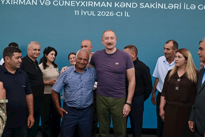 Prezident Xocavəndin Quzeyxırman kəndində olub — FOTOLAR Prezident Xocavəndin Quzeyxırman kəndində olub — FOTOLAR