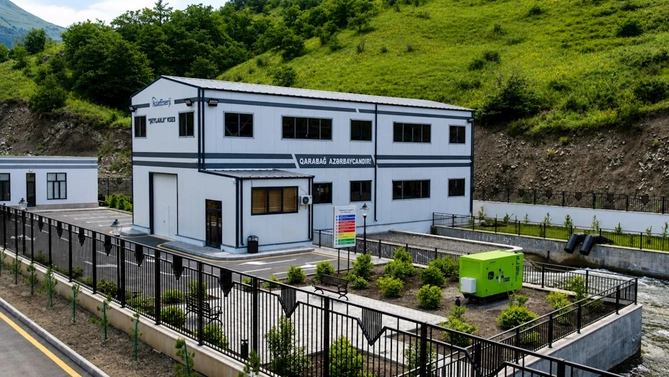 Laçında Hoçaz çayının üzərində yerləşən su elektrik stansiyalarının açılışı olub — FOTOLAR Laçında Hoçaz çayının üzərində yerləşən su elektrik stansiyalarının açılışı olub — FOTOLAR