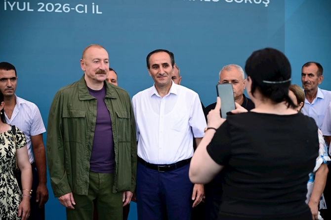 Prezident Xocavəndin Quzeyxırman kəndində olub — FOTOLAR Prezident Xocavəndin Quzeyxırman kəndində olub — FOTOLAR