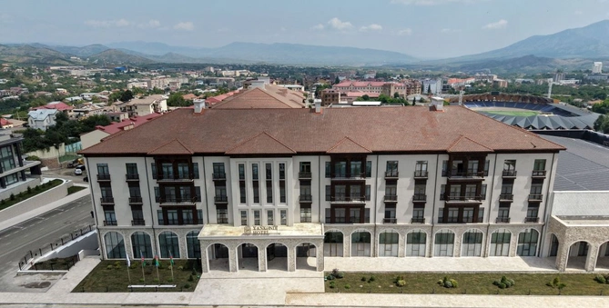 İlham Əliyev Xankəndi hotelinin açılışında — FOTOLAR İlham Əliyev Xankəndi hotelinin açılışında — FOTOLAR
