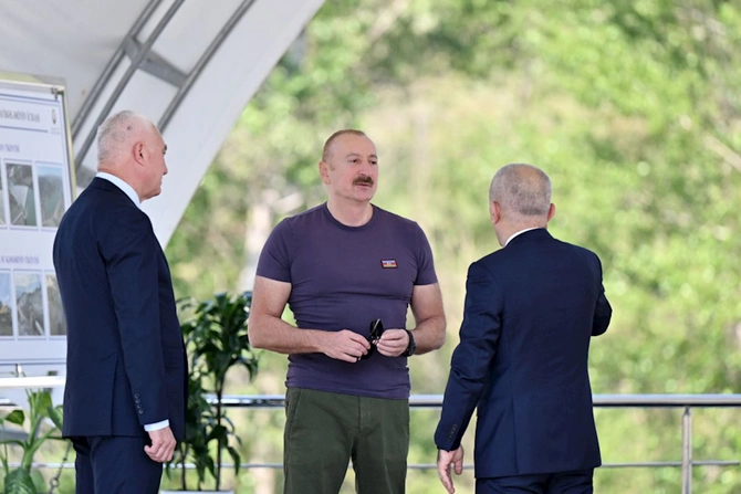 Laçında Hoçaz çayının üzərində yerləşən su elektrik stansiyalarının açılışı olub — FOTOLAR Laçında Hoçaz çayının üzərində yerləşən su elektrik stansiyalarının açılışı olub — FOTOLAR