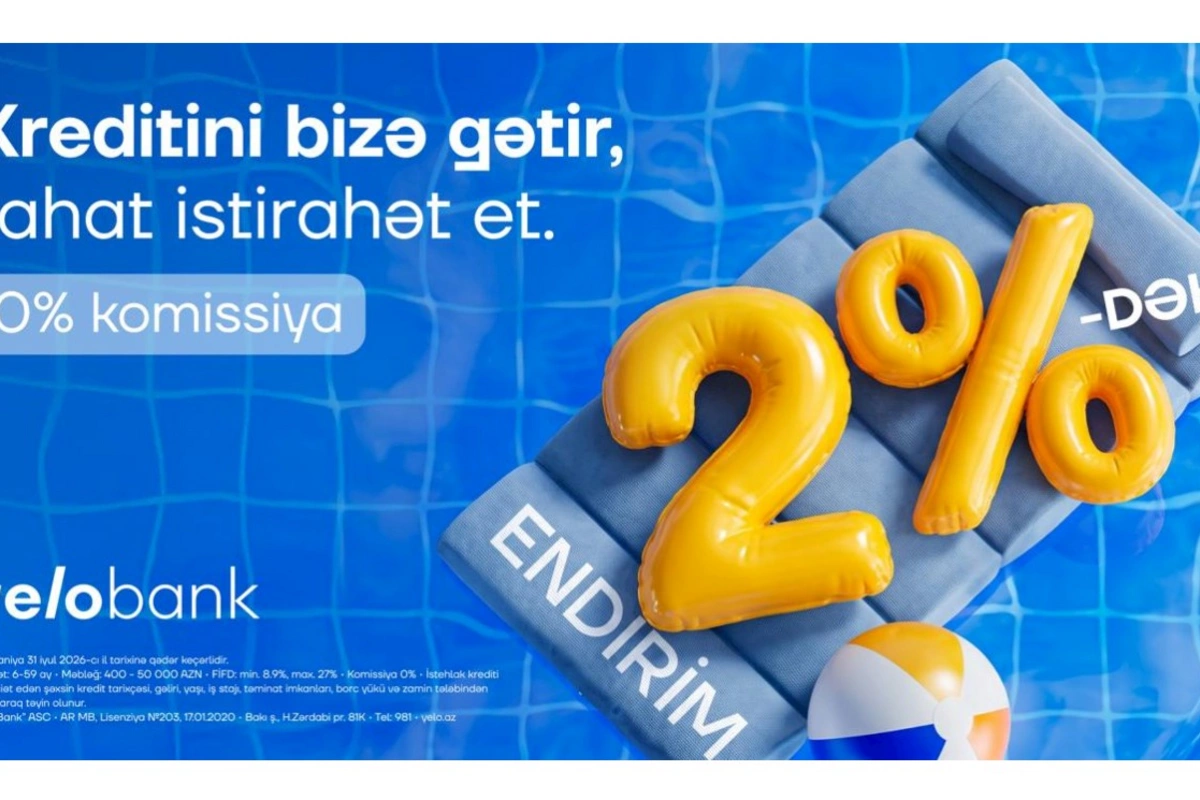 Kreditini Yelo-ya gətir, 2%-dək endirim qazan!