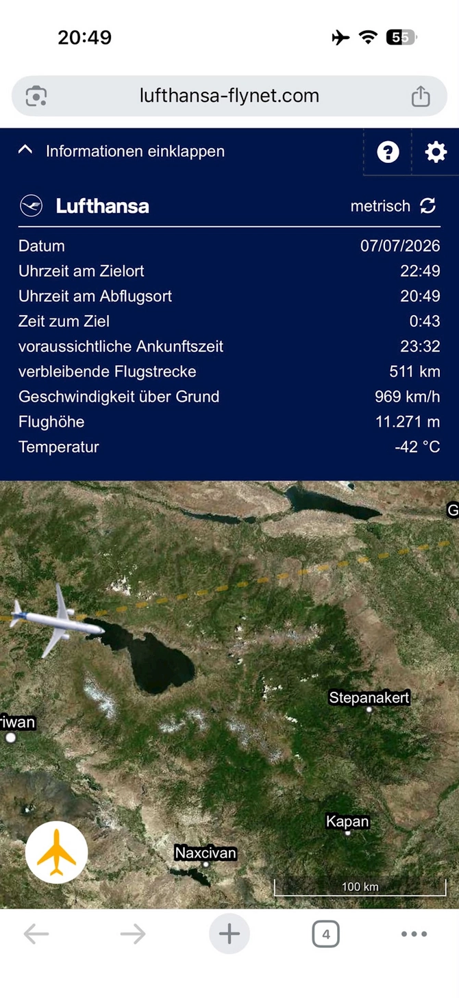 Lufthansa hava yollarından Azərbaycana qarşı təxribat — FOTOFAKT