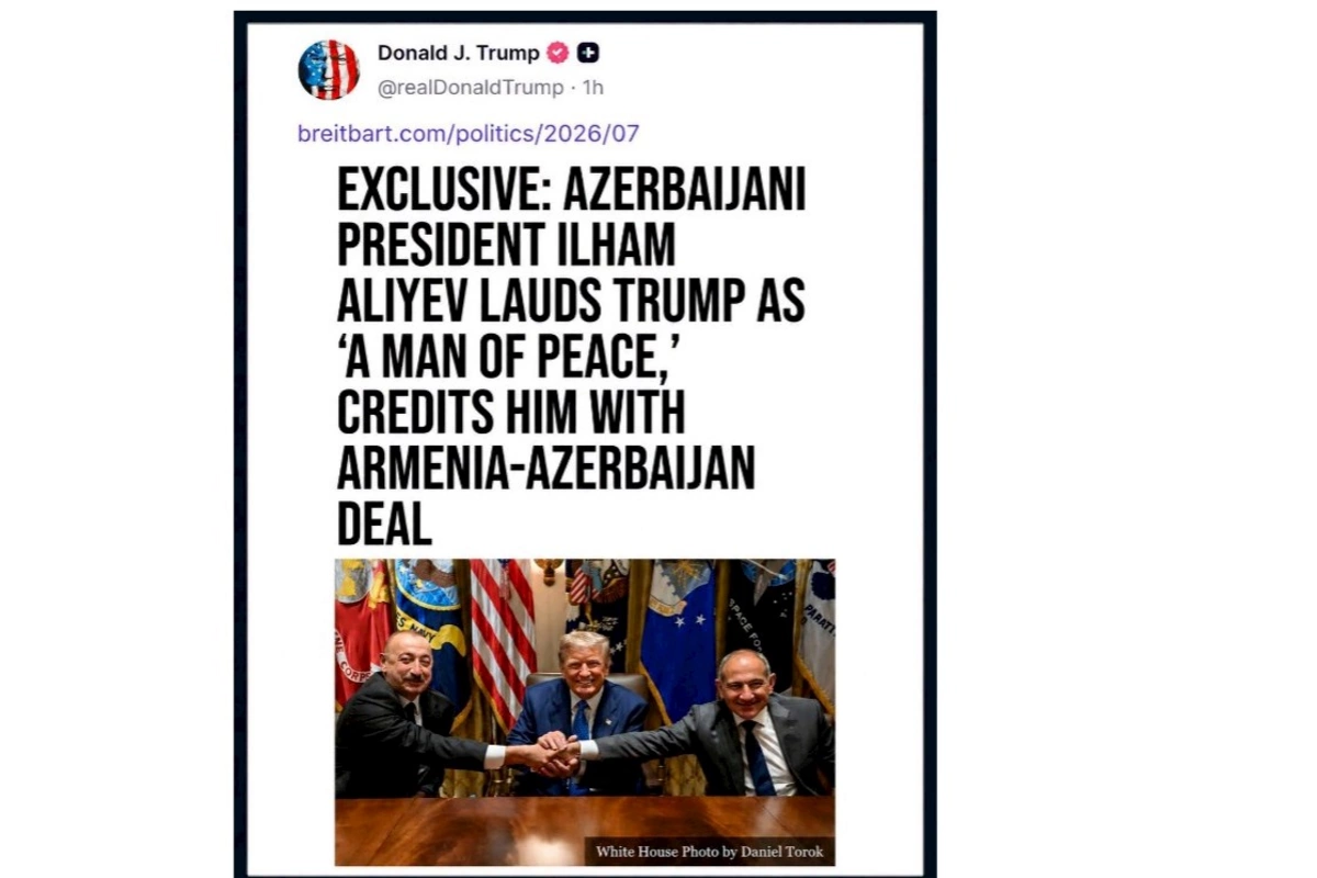 Tramp Şuşa Media Forumu ilə bağlı paylaşım etdi