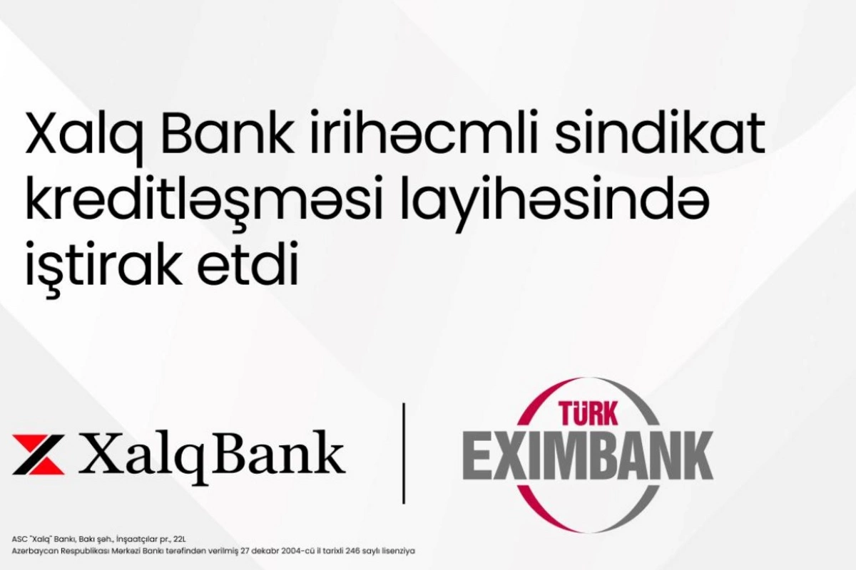 Xalq Bank beynəlxalq sindikat kreditləşməsində iştirak edib