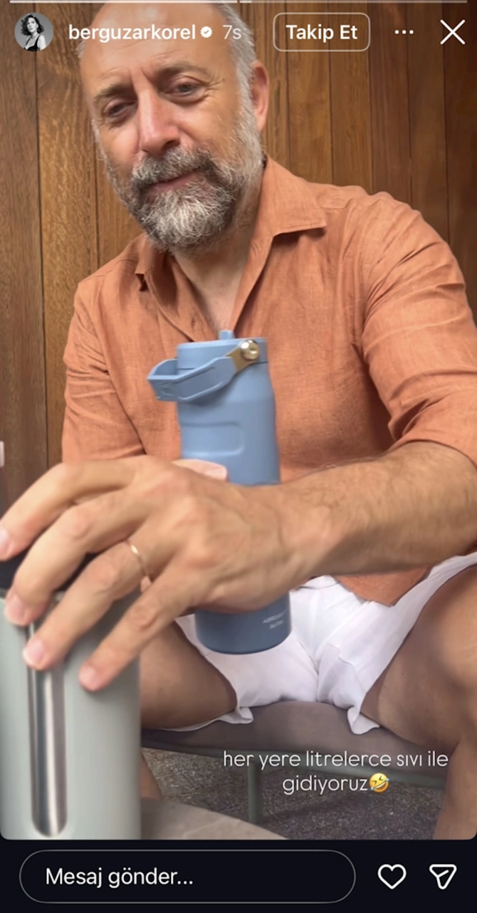 Bergüzar Korel Halit Ergençin maraqlı vərdişini paylaşdı — FOTO Bergüzar Korel Halit Ergençin maraqlı vərdişini paylaşdı — FOTO