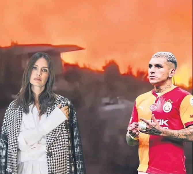 Muğlada meşə yanğını məşhurların villalarını külə çevirdi — FOTOLAR