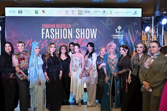 Alyona Əliyeva Milli Xalça Muzeyində moda nümayişi tədbirində — FOTOLAR