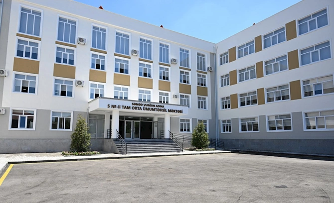 Leyla Əliyeva Yevlaxda məktəb binasının açılışında — FOTOLAR