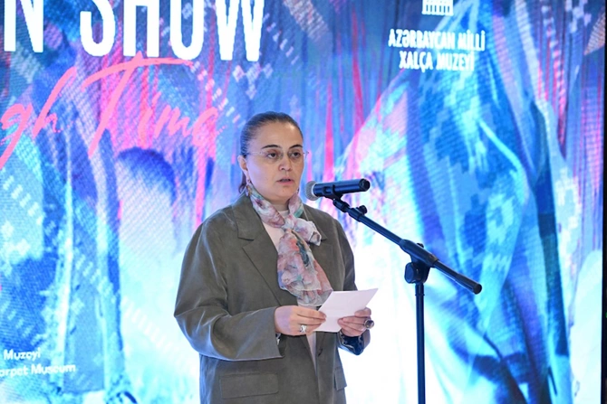 Alyona Əliyeva Milli Xalça Muzeyində moda nümayişi tədbirində — FOTOLAR