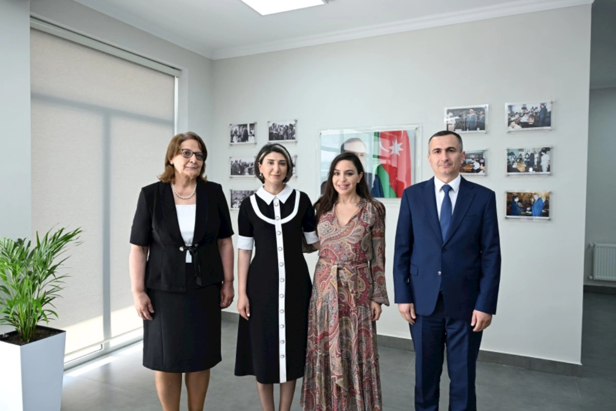 Leyla Əliyeva Yevlaxda məktəb binasının açılışında — FOTOLAR