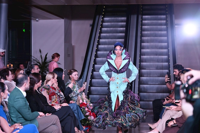 Alyona Əliyeva Milli Xalça Muzeyində moda nümayişi tədbirində — FOTOLAR