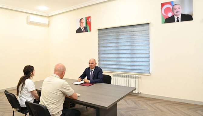 “Azərişıq” ASC-nin sədri Vüqar Əhmədov Xankəndidə vətəndaşları qəbul edib — FOTO