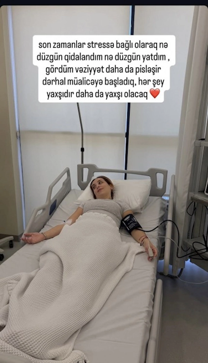 Stress Xatirə Yüzbəyovanı xəstəxanalıq etdi — FOTO