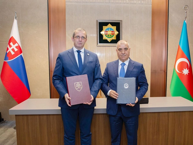 Azərbaycanla Slovakiya arasında məxfi məlumatın mübadiləsi və qarşılıqlı mühafizəsi haqqında Saziş imzalanıb — FOTOLAR