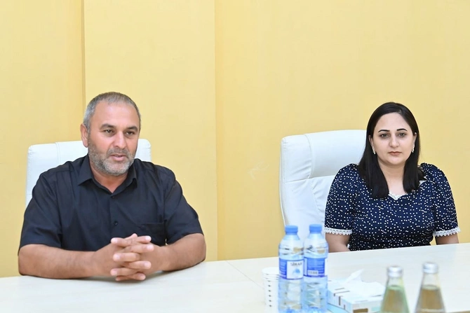 Emin Əmrullayev Saatlıda vətəndaşları qəbul etdi — FOTOLAR