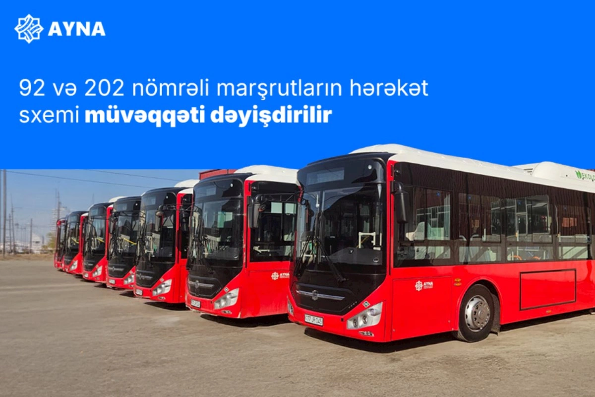 Paytaxtda bu marşrutların hərəkət sxemi müvəqqəti dəyişdirilir