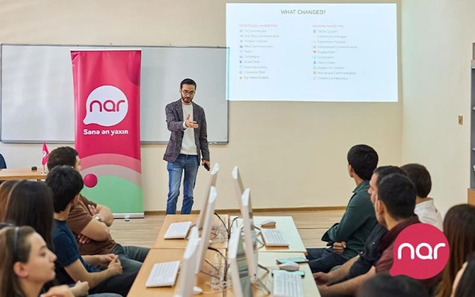 “Nar” Gəncədə tələbələr üçün marketinq və karyera təlimləri təşkil edib — FOTOLAR
