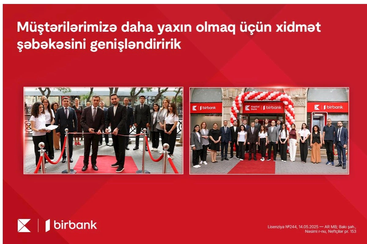 Kapital Bank 116 filial, 51 şöbə və 1274 ATM ilə ölkənin ən böyük xidmət şəbəkəsinə malik bankıdır