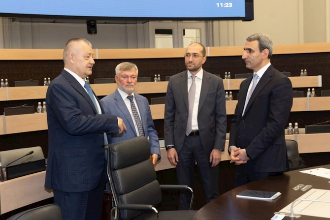 ADY rəhbərliyi Rusiya və İranla dəmir yolu sahəsində əməkdaşlığın inkişafını müzakirə edib — FOTOLAR