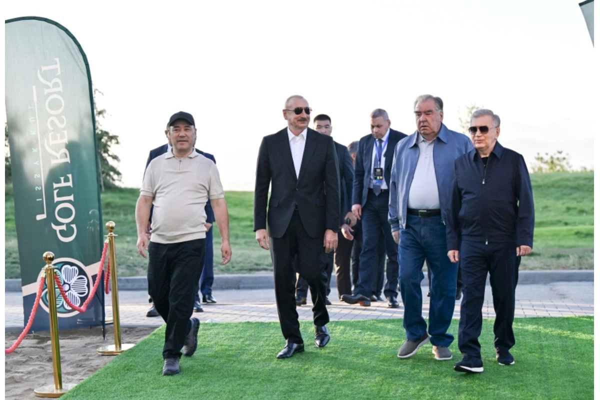 İlham Əliyev həmkarları ilə Qolf Klubun açılışında iştirak etdi — FOTOLAR