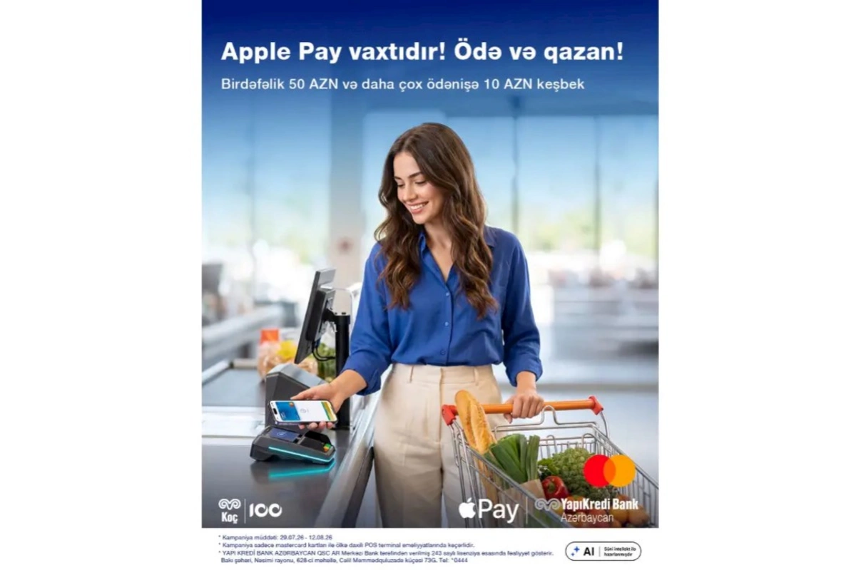 Apple Pay ilə 10 AZN keşbek qazanın!