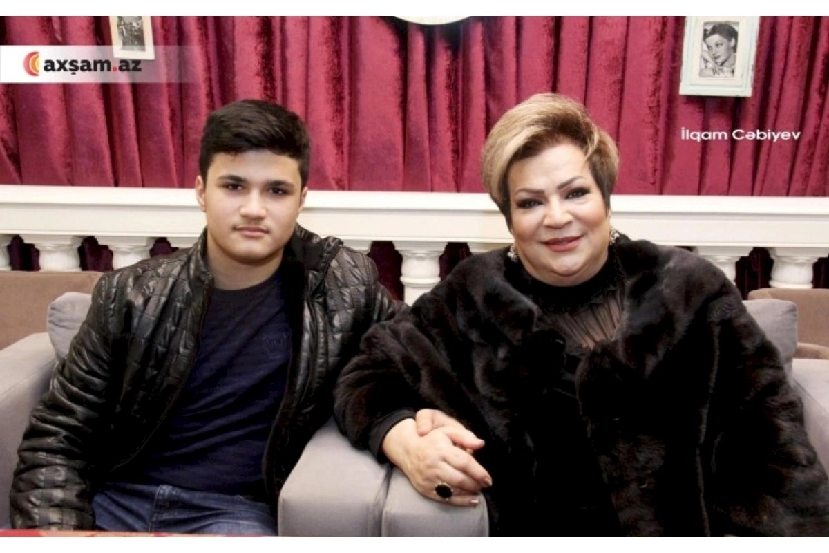 Afaq Bəşirqızı nəvəsini hərbi xidmətə yola saldı — FOTO