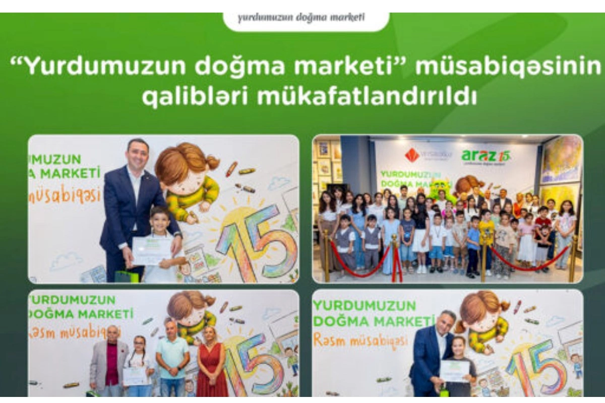 “Araz”ın 15 illiyinə həsr olunan rəsm müsabiqəsinin qalibləri mükafatlandırıldı — FOTOLAR