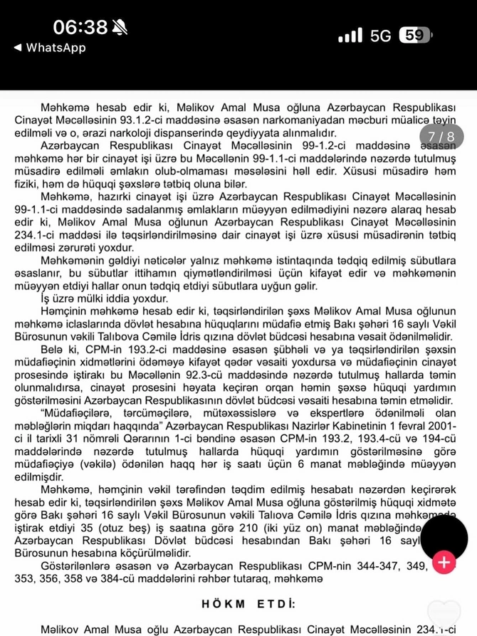 Qəzada ölən Amal narkotikə görə tutulubmuş — FOTOLAR Qəzada ölən Amal narkotikə görə tutulubmuş — FOTOLAR