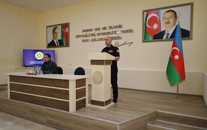 FHN və DSX hərbi hissədə təlim keçirib — FOTOLAR