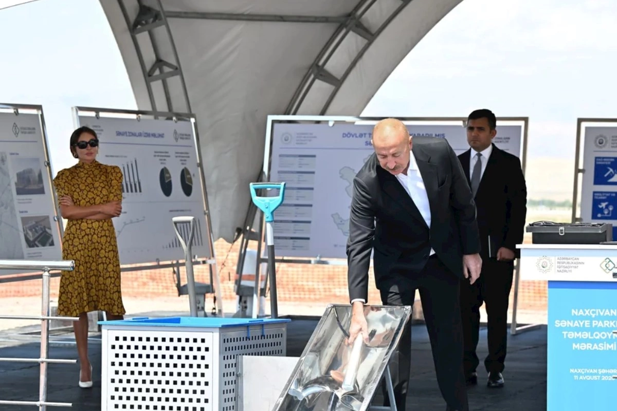 Prezident İlham Əliyev Naxçıvan Sənaye Parkının təməlini qoyub — FOTOLAR