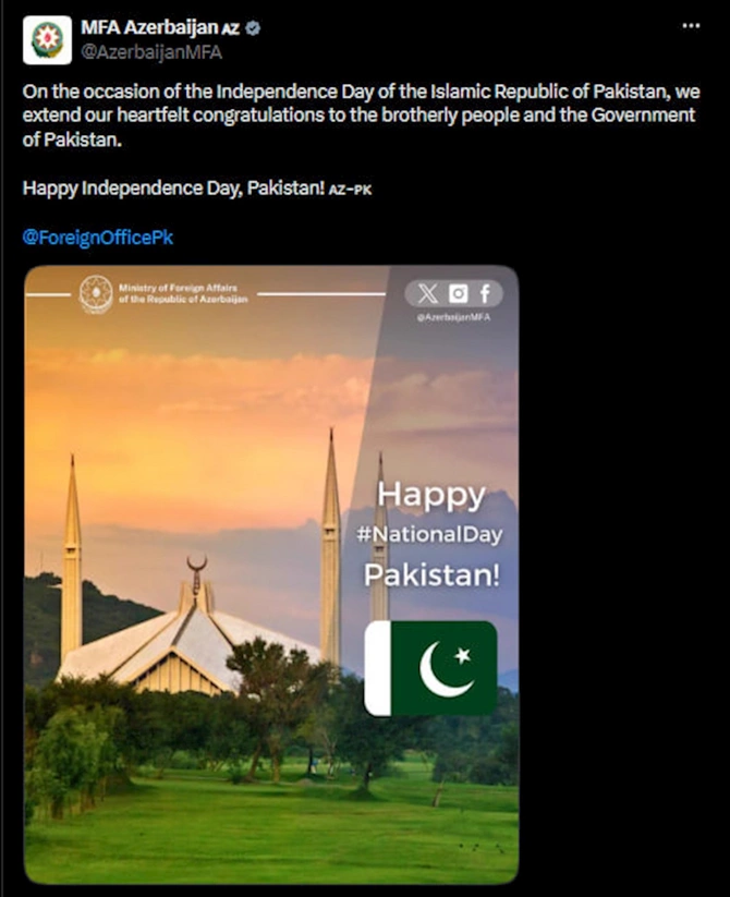 Azərbaycan XİN Pakistanı təbrik etdi — FOTO