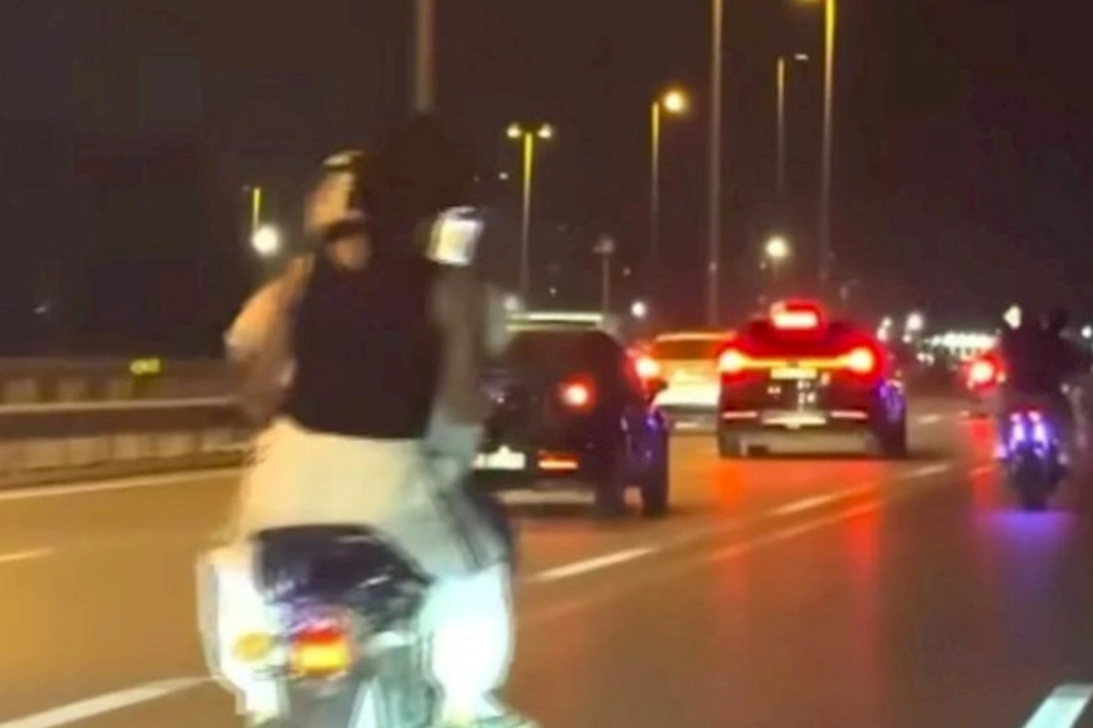 Bakıda avtoxuliqanlıq edən moped sürücüsü həbs edildi