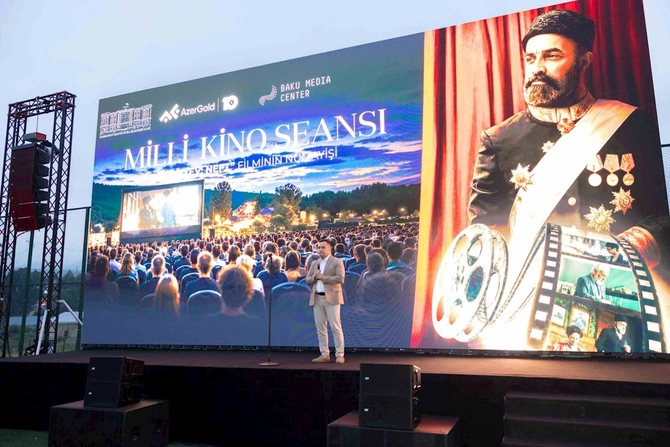 “AzerGold” və Bakı Media Mərkəzinin təşkilatçılığı ilə Daşkəsəndə milli kino seansı keçirilib — FOTOLAR