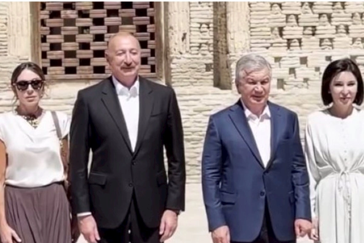 İlham Əliyev və Mehriban Əliyeva Buxara şəhərində Ark qalası ilə tanış oldu