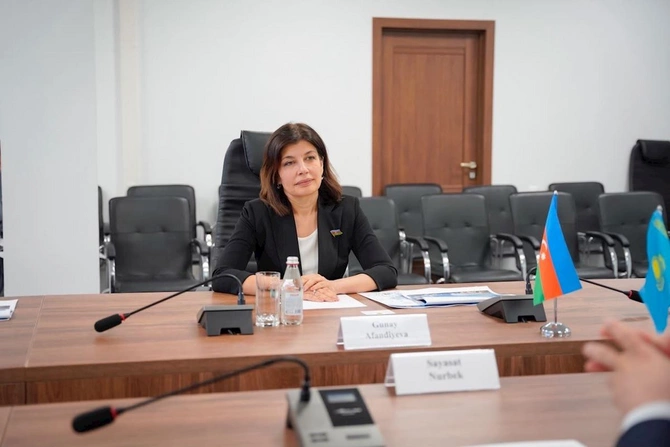 Günay Əfəndiyeva Astana şəhərində Qazaxıstanın elm və ali təhsil naziri ilə görüşüb — FOTOLAR Günay Əfəndiyeva Astana şəhərində Qazaxıstanın elm və ali təhsil naziri ilə görüşüb — FOTOLAR