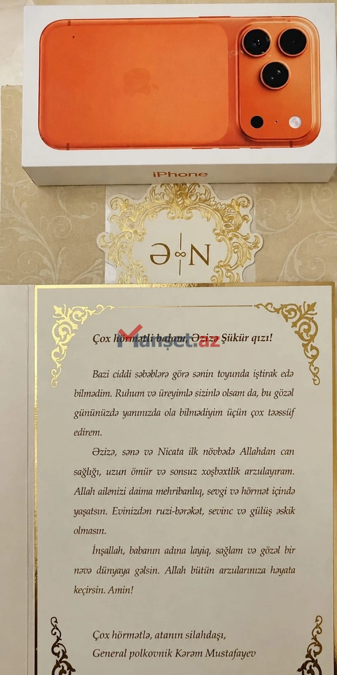 Şükür Həmidovun qızının toyuna gedə bilmədi — Bahalı hədiyyə göndərdi