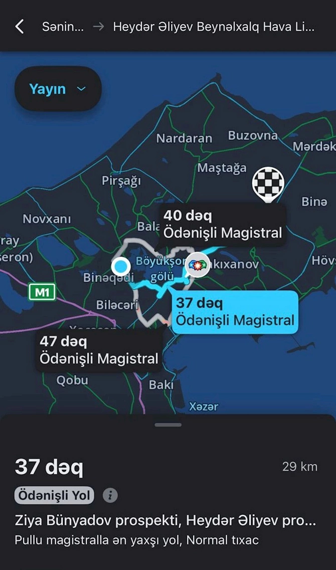 Bakıda ödənişli yol var? — Rəsmi cavab Bakıda ödənişli yol var? — Rəsmi cavab
