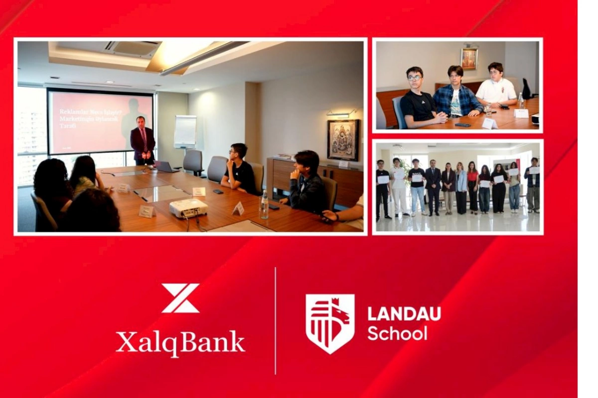 Xalq Bankda Landau məktəbliləri üçün bankçılıq üzrə təlim keçirildi