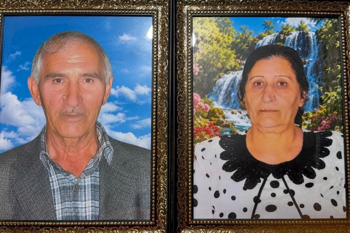Yandırılaraq öldürülən ər-arvadın fotosu