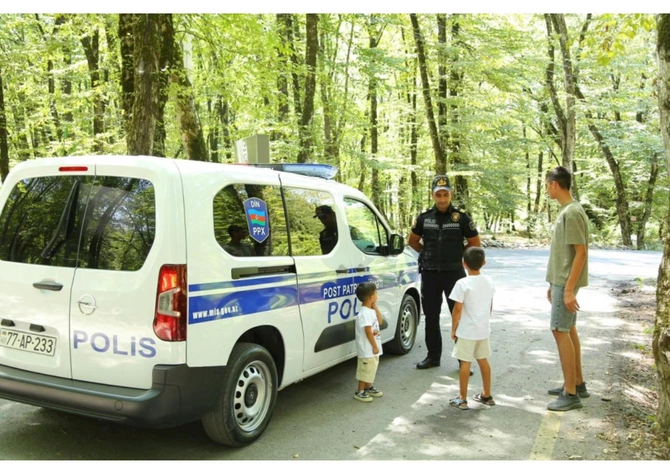 İstirahət zonalarında polisin fasiləsiz xidməti təşkil edilib — FOTOLAR