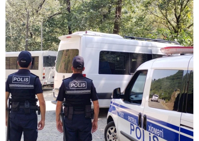 İstirahət zonalarında polisin fasiləsiz xidməti təşkil edilib — FOTOLAR