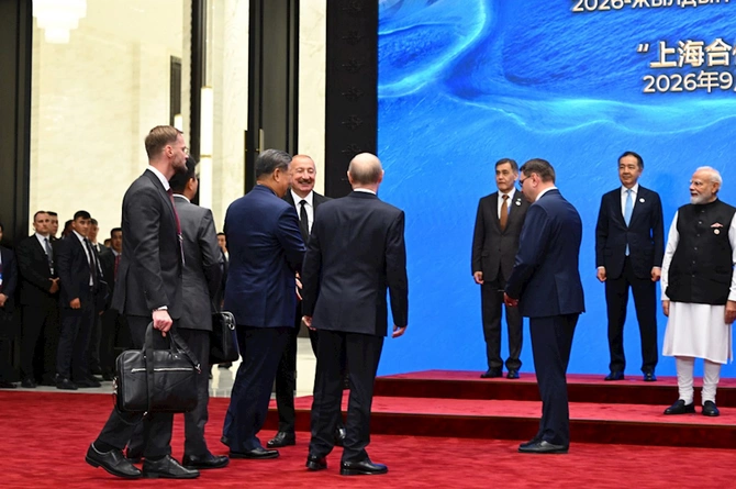 Prezident İlham Əliyev ŞƏT plyus formatında görüşdə çıxış edir — FOTOLAR (YENİLƏNİB) Prezident İlham Əliyev ŞƏT plyus formatında görüşdə çıxış edir — FOTOLAR (YENİLƏNİB)