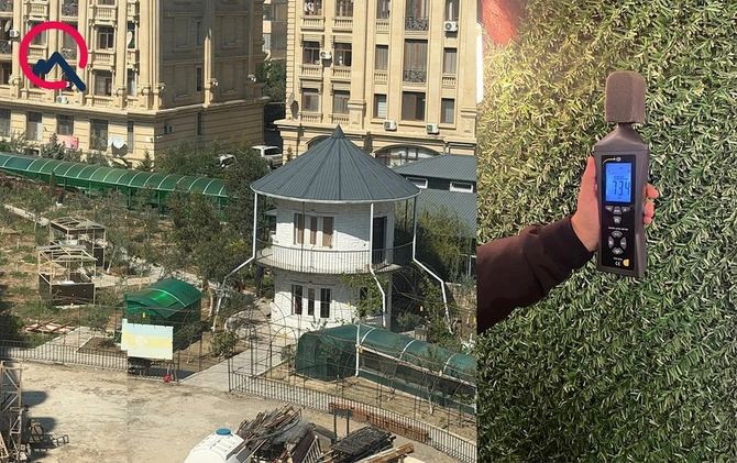 “Bəy Mamed” yaşayış kompleksinin həyətini hasarlayıb özünə villa tikdirir” — FOTOLAR