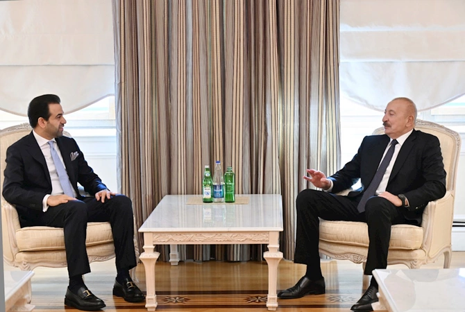 İlham Əliyev Müsəlman Ağsaqqalları Şurasının baş katibini qəbul edib — FOTOLAR