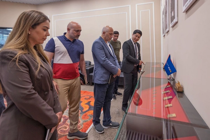Azərbaycan nümayəndə heyəti Qırğızıstanda “Altynken” qızıl mədəni və affinaj zavodu ilə tanış olub — FOTOLAR