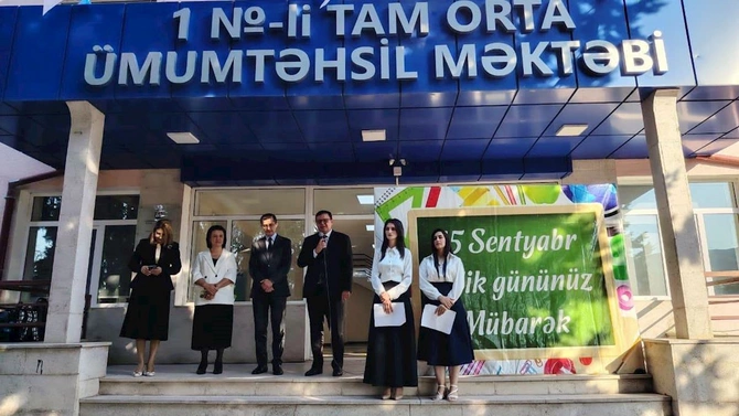 İşğaldan azad edilmiş ərazilərdə 7 məktəbdə ilk dəfə Bilik Günü qeyd edilir — FOTOLAR