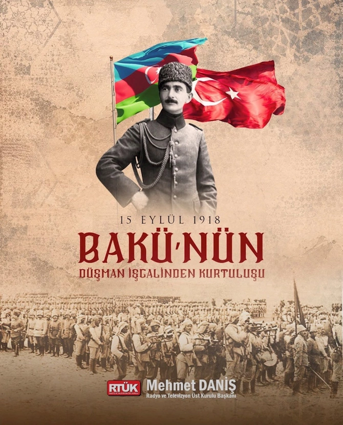 Mehmet Danişdən Bakının azad olunmasının 108-ci ildönümü ilə bağlı paylaşım